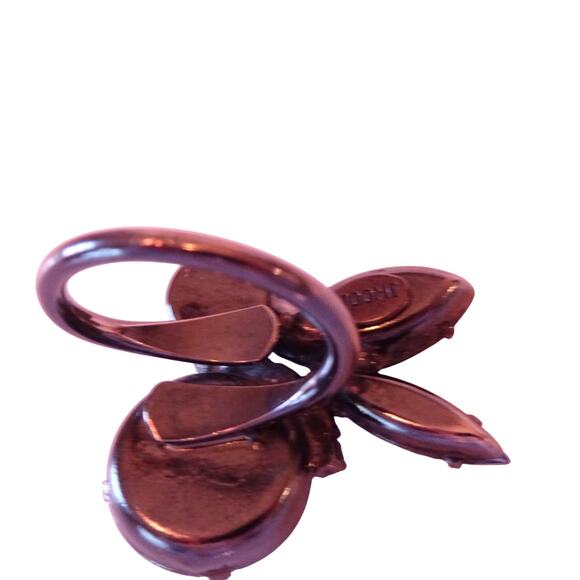 Joomi Lim Women's Gunmetal Blue Swarovski Gemstone Tear Ring Sz 6 NWOT 120 - Picture 5 of 7